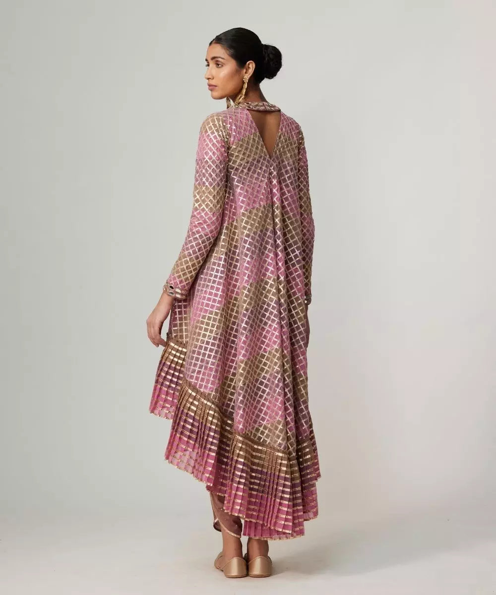 VVANI VATS - Mud mauve multicolor Dhoti Kurta Set